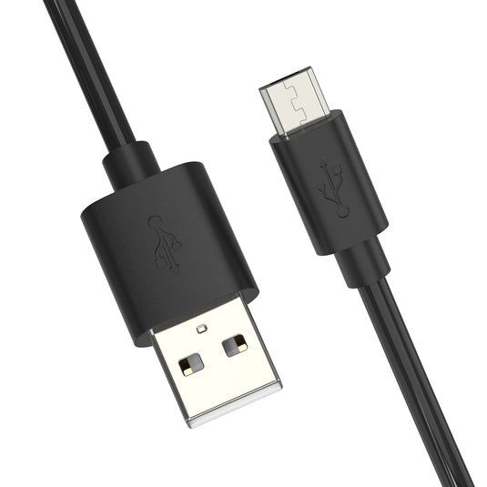 Black PVC Micro USB Charging Cable Image 2