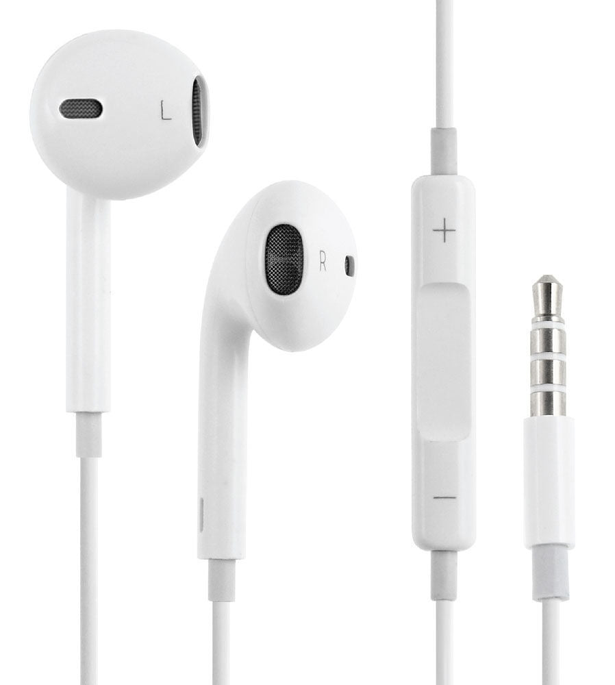 White Earbuds with Traditional Headphone Jack Image 2