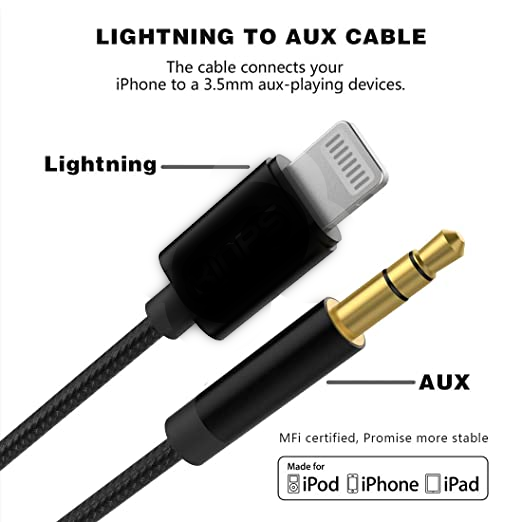 Lightning to 3.5mm Aux Audio Connector Adapter 10 Count