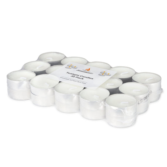 Michael Zohar Tealights - "White Unscented"- 30 Pack (12 Count)