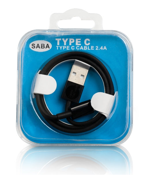 Load image into Gallery viewer, Round Inbox Black PVC 3ft Type-C Charging Cable
