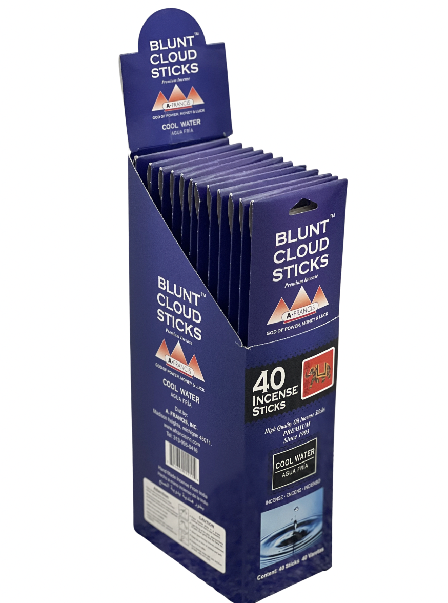 Blunt Cloud Incense Sticks 11"- Cool Water Type (12 Count)