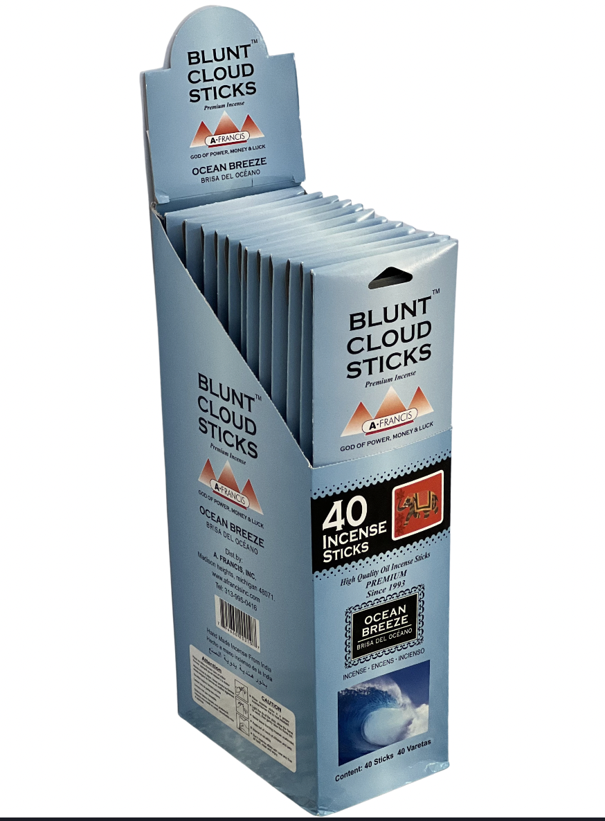 Blunt Cloud Incense Sticks 11"- Ocean Breeze (12 Count)