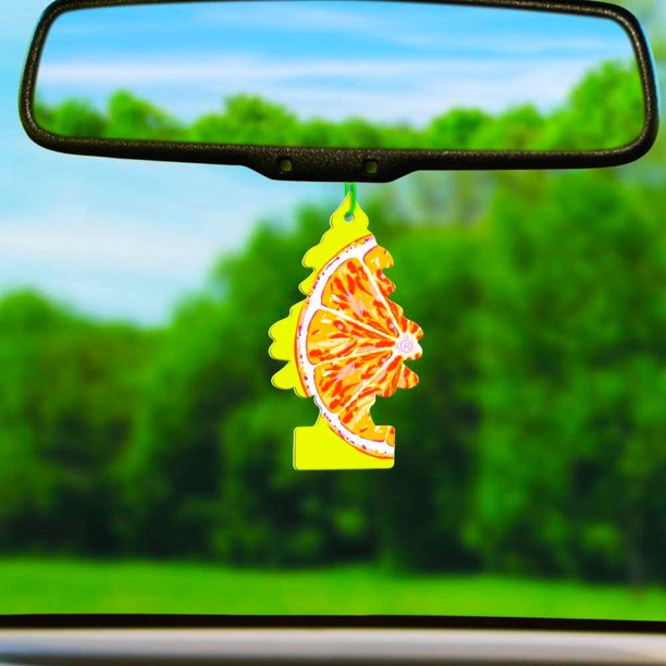 Load image into Gallery viewer, Sliced Little Tree Hanging in Car
