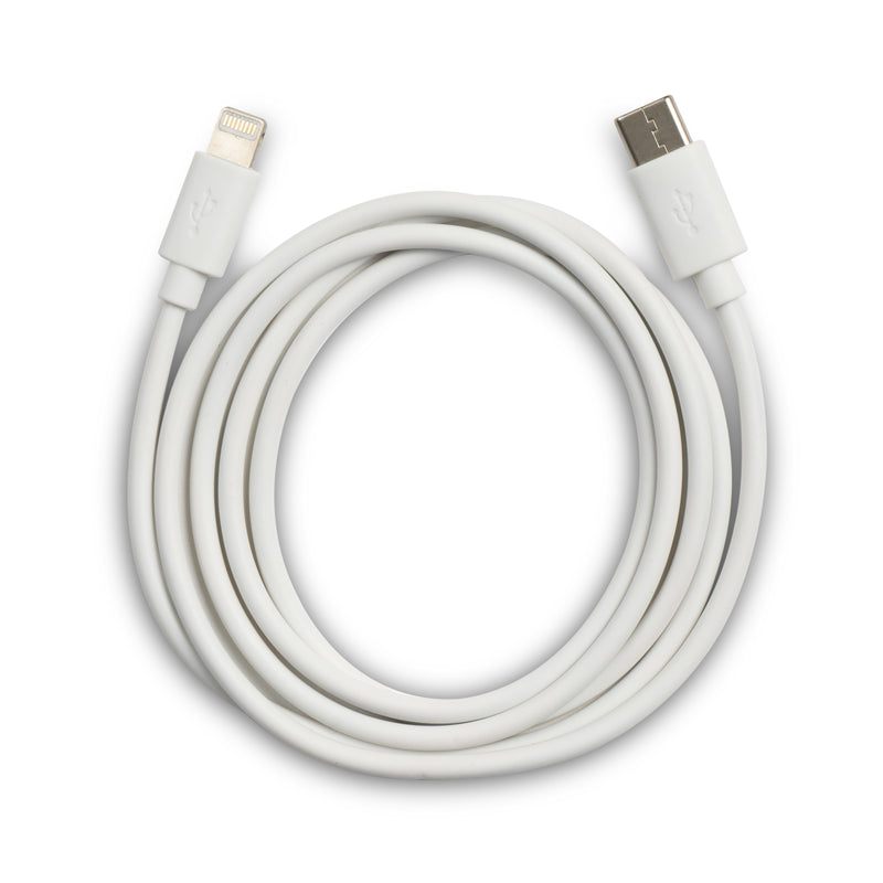 Load image into Gallery viewer, White 10ft PVC iPhone to Type C Charging Cable
