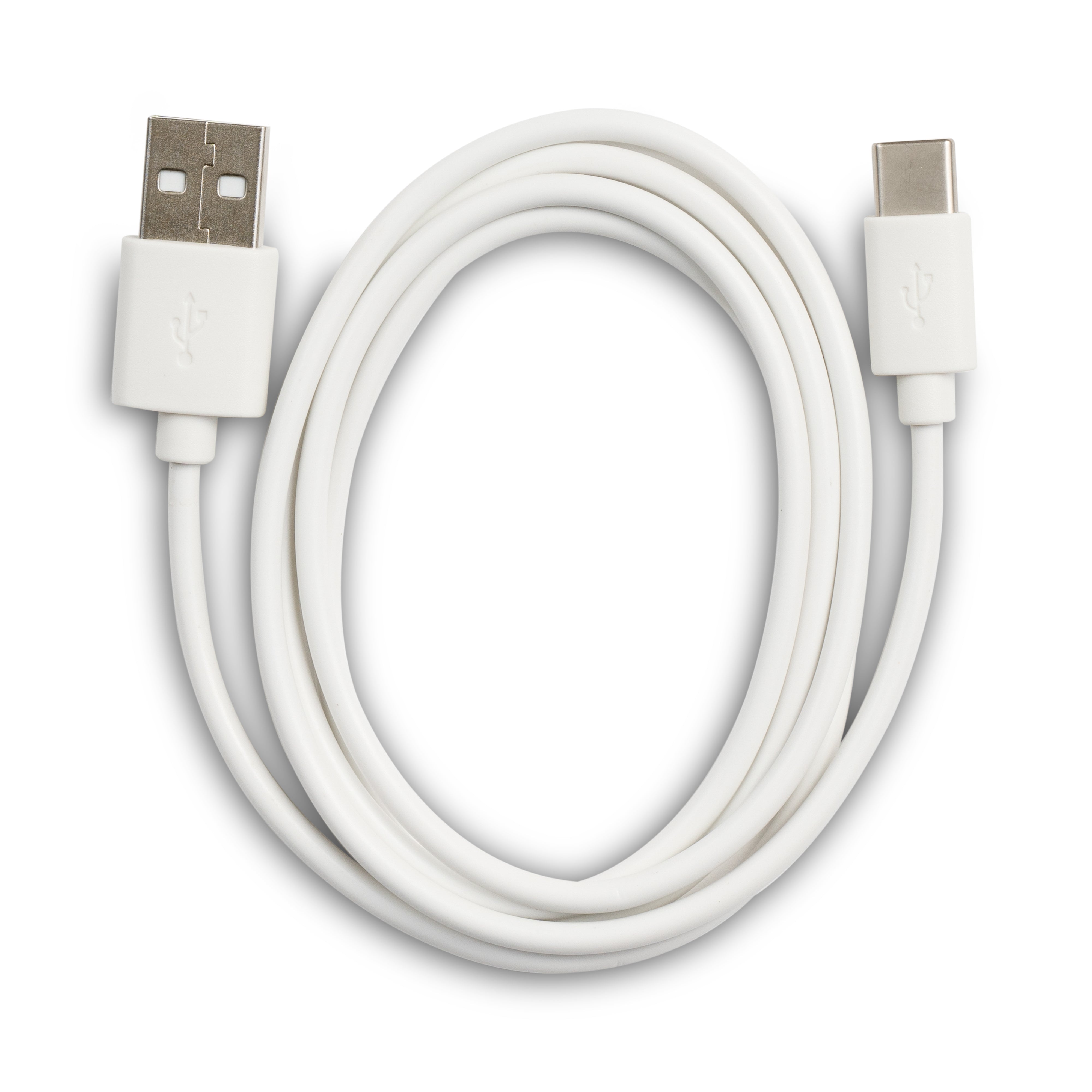 White 3ft PVC Type-C Charging Cable