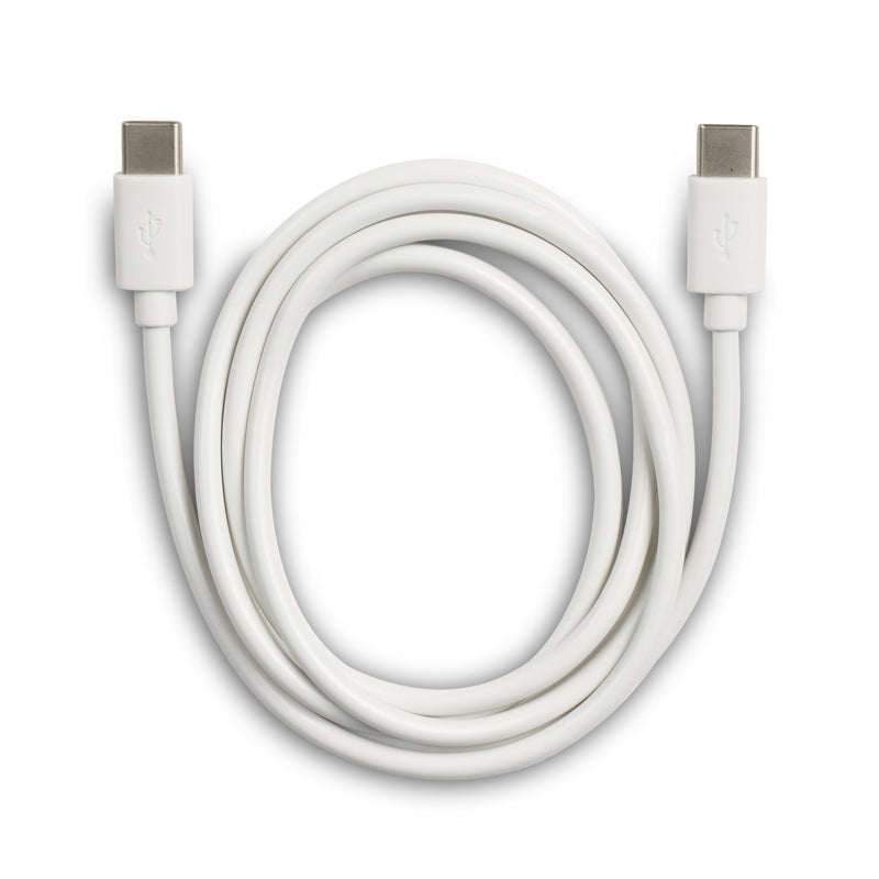 Load image into Gallery viewer, White 3ft PVC Type-C to Type-C Charging Cable
