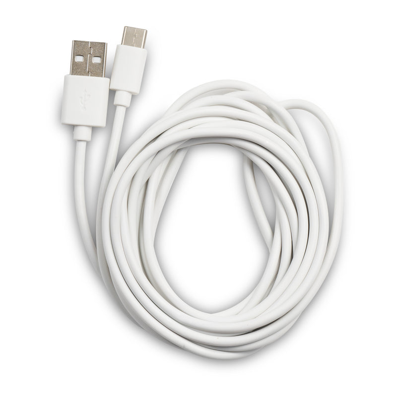 Load image into Gallery viewer, White PVC 10ft Type-C Charging Cable
