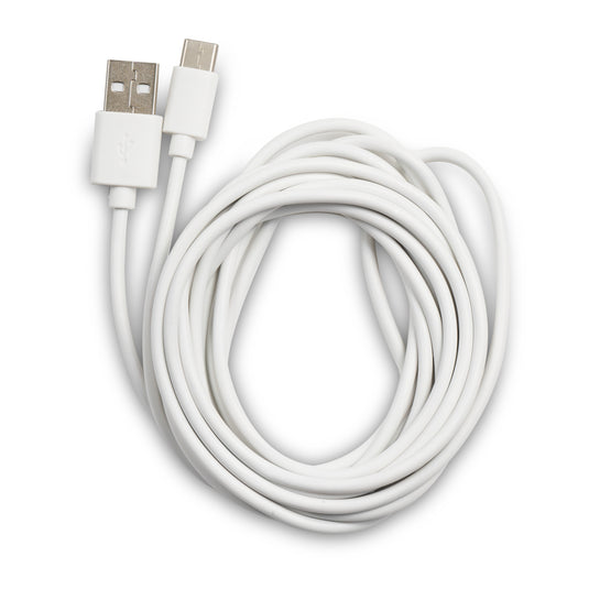 White PVC 10ft Type-C Charging Cable