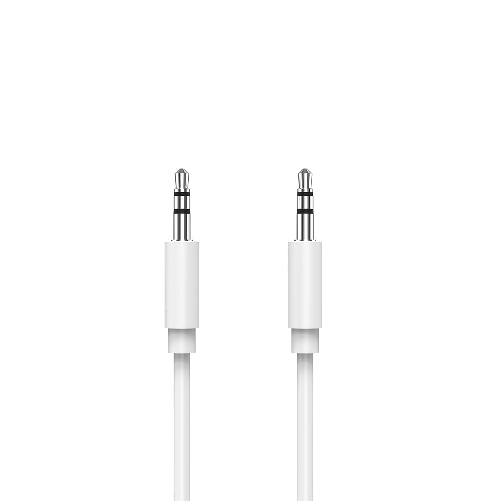 White PVC Aux Cable Angled Image 3