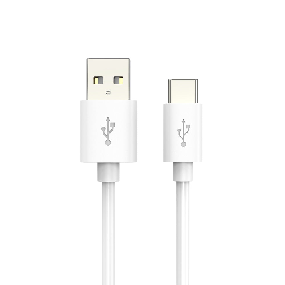 White PVC Charging Cable Angled Image 3