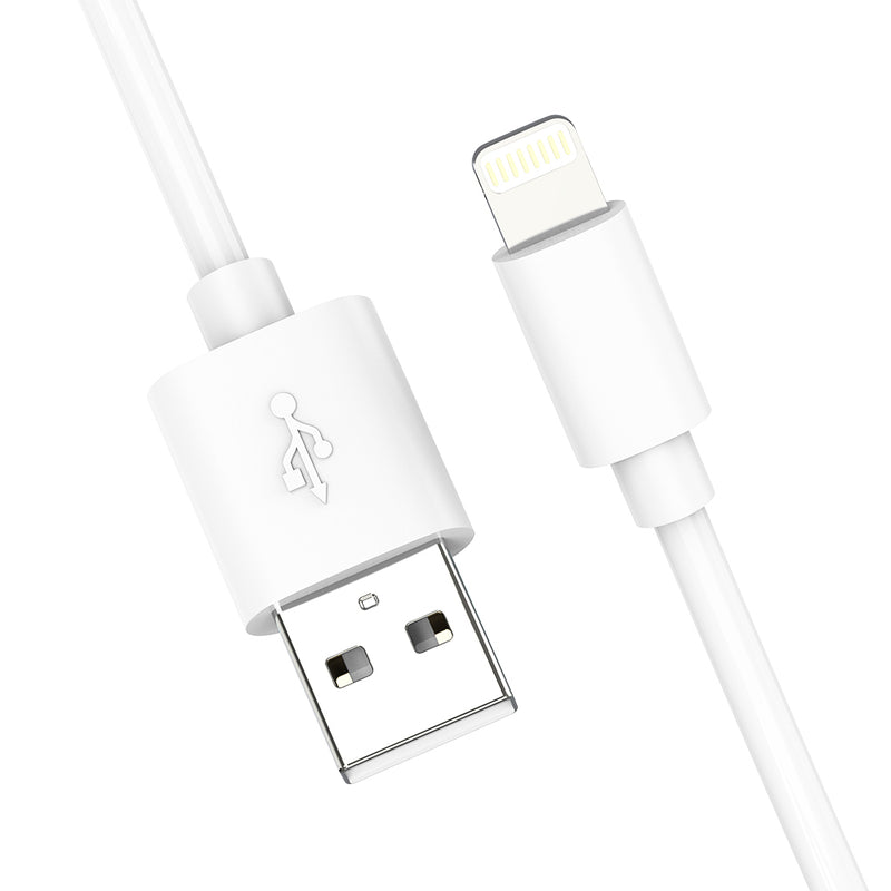 Load image into Gallery viewer, White PVC Charging Cable Angled Image 2

