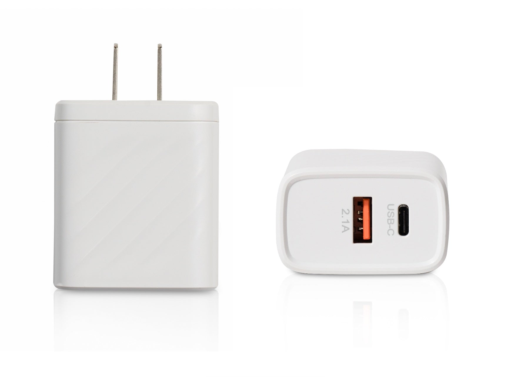 White-Type-C-and-USB-A-Power-Adapter