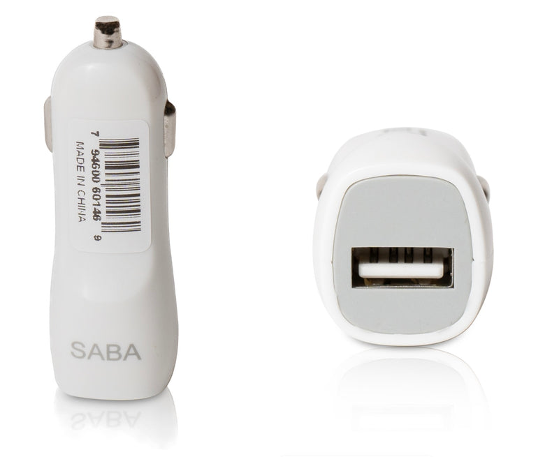 Load image into Gallery viewer,    White USB-A Car Adapter One Port
