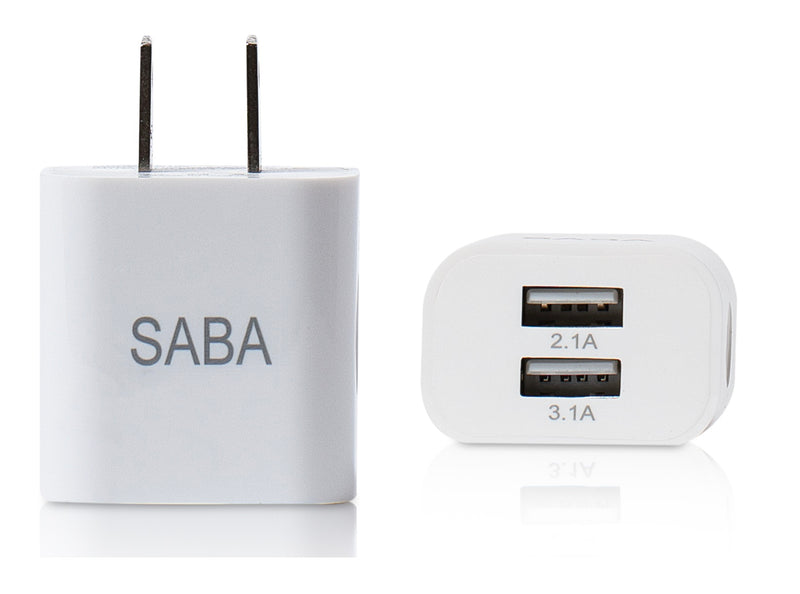 Load image into Gallery viewer, White USB-A Home Adapter Two Port
