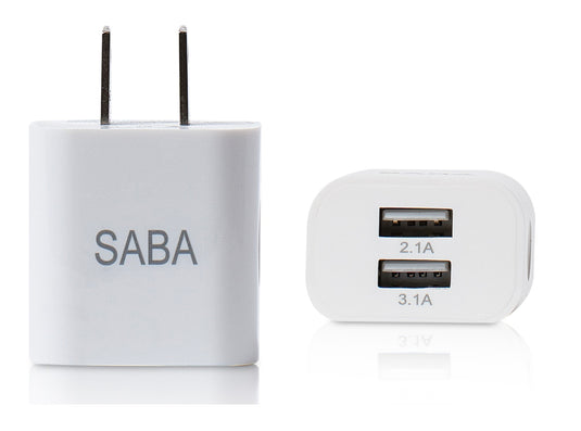 White USB-A Home Adapter Two Port
