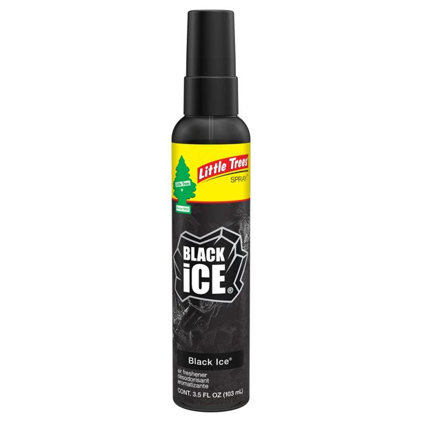 Little Trees Air Freshener Spray 3.5oz Bottle- Black Ice (6 Count)