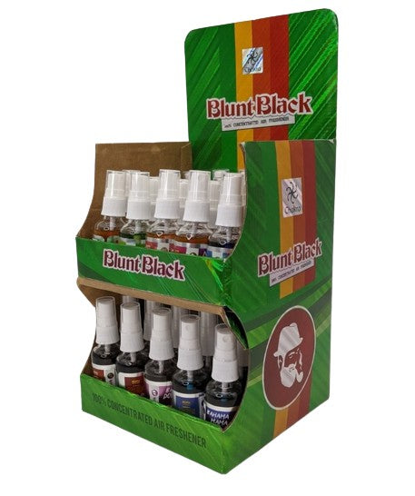 Load image into Gallery viewer, Blunt Black Air Fresher Spray- &quot;Assorted&quot; (Display of 50 Count)
